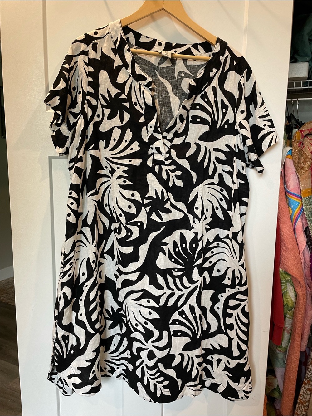 NWOT Rachel zoe linen print dress 1X